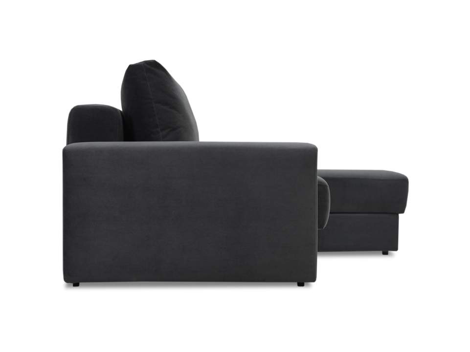 Угловой диван правый Вегас графитовый велюр