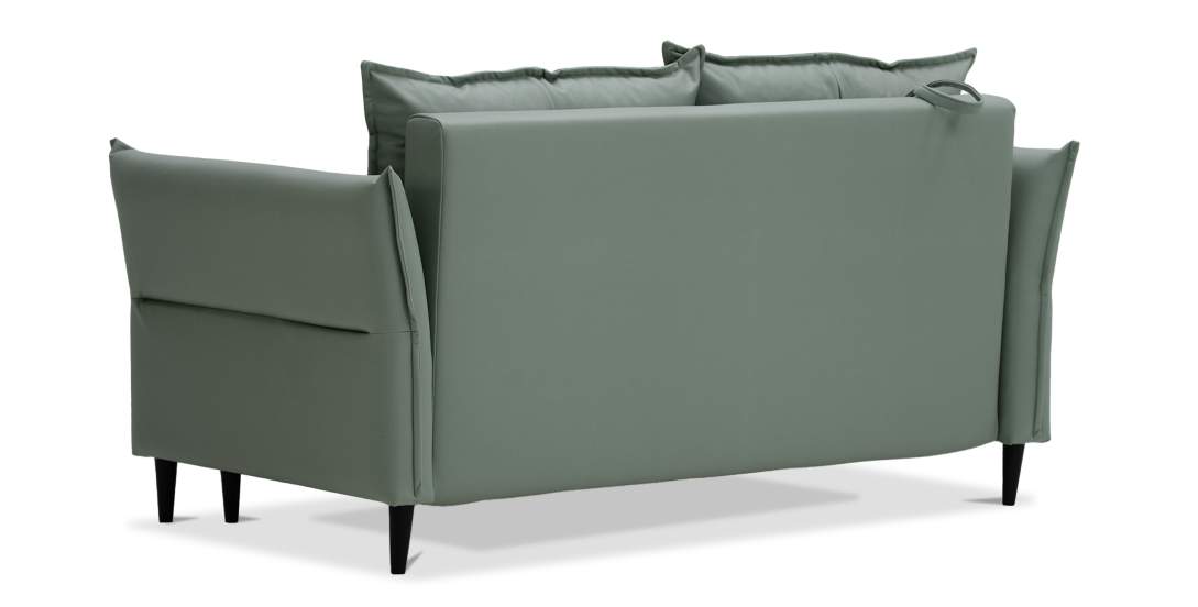 Прямой мини диван Лома 120 мятная искусственная кожа