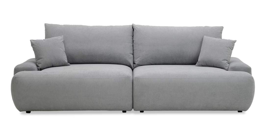 Прямой диван Кьянти 1 дымчатый серый велюр