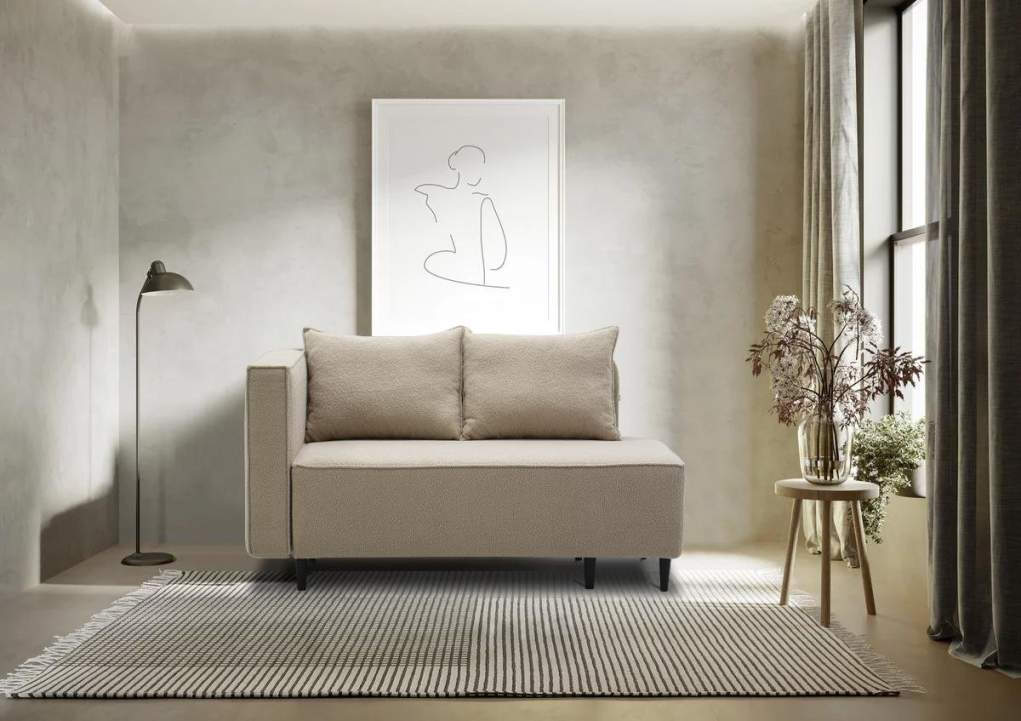 Угловая кушетка левая Элфи Шампань букле 