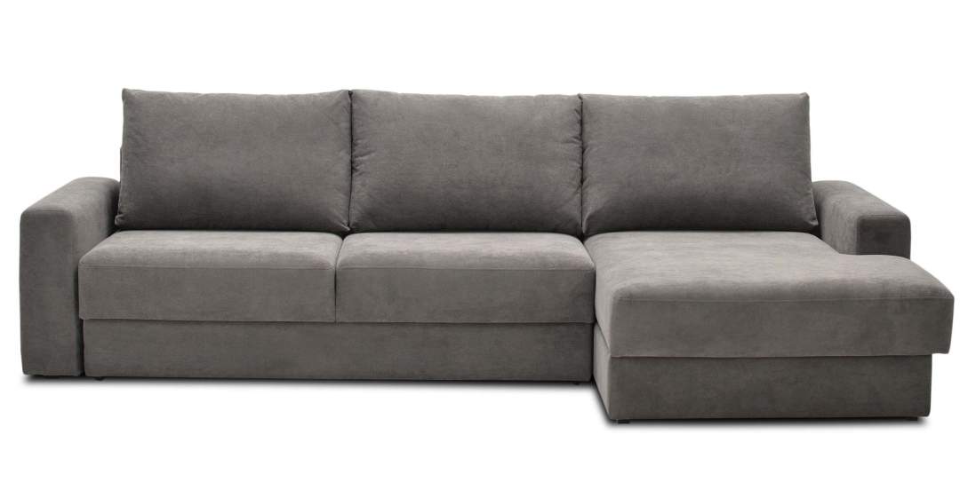 Угловой диван правый Вегас Тауп велюр