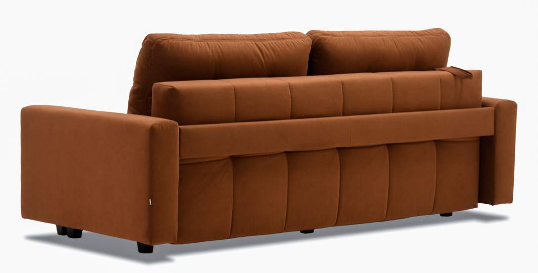 Прямой диван Энтон Террактовый велюр