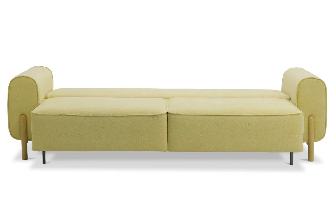 Прямой диван Тельда лимонный велюр