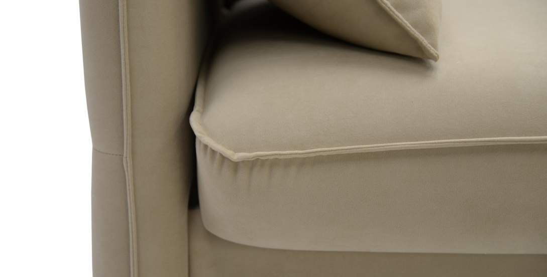 Прямой мини диван Палермо серый велюр