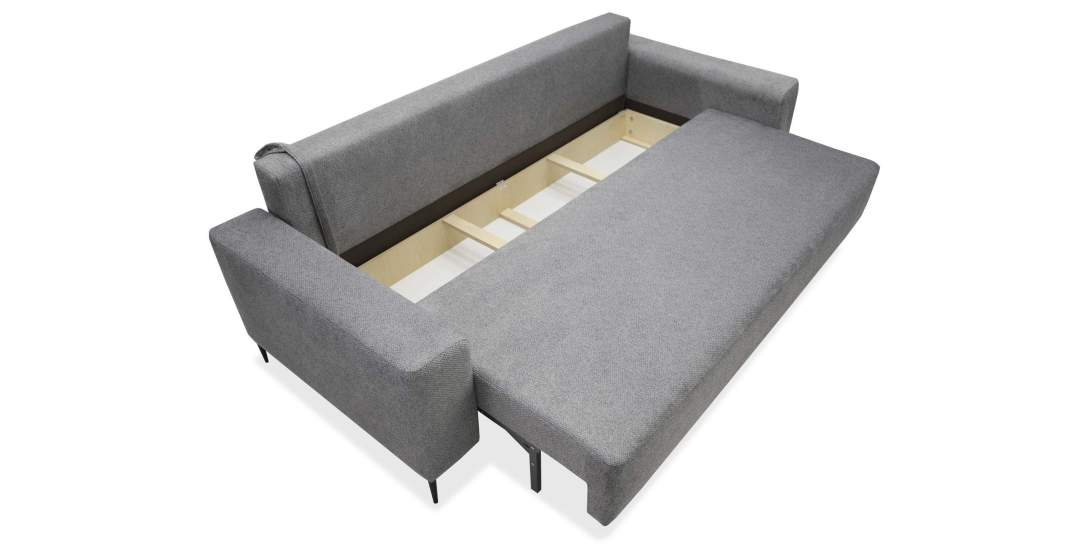 Прямой диван Вебер Жемчужно-серый велюр