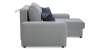 Угловой диван правый Коста светло-серый велюр