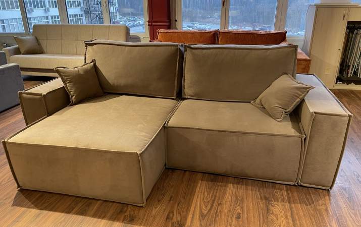 Модульный диван Тейлор Бежевый велюр