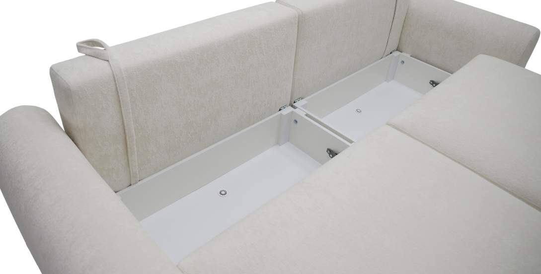 Прямой диван Кьянти Белый шенилл