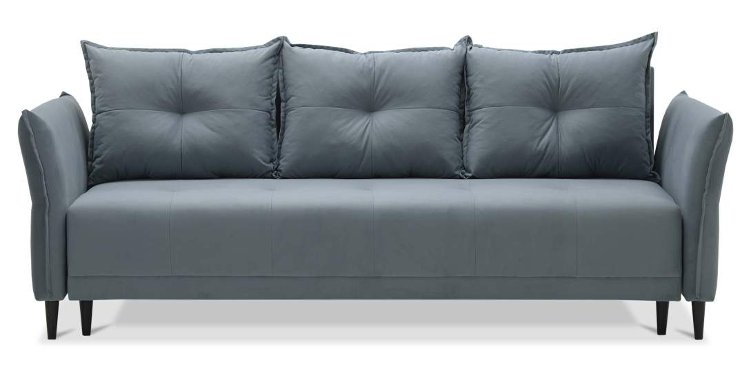 Прямой диван Лома Голубой велюр