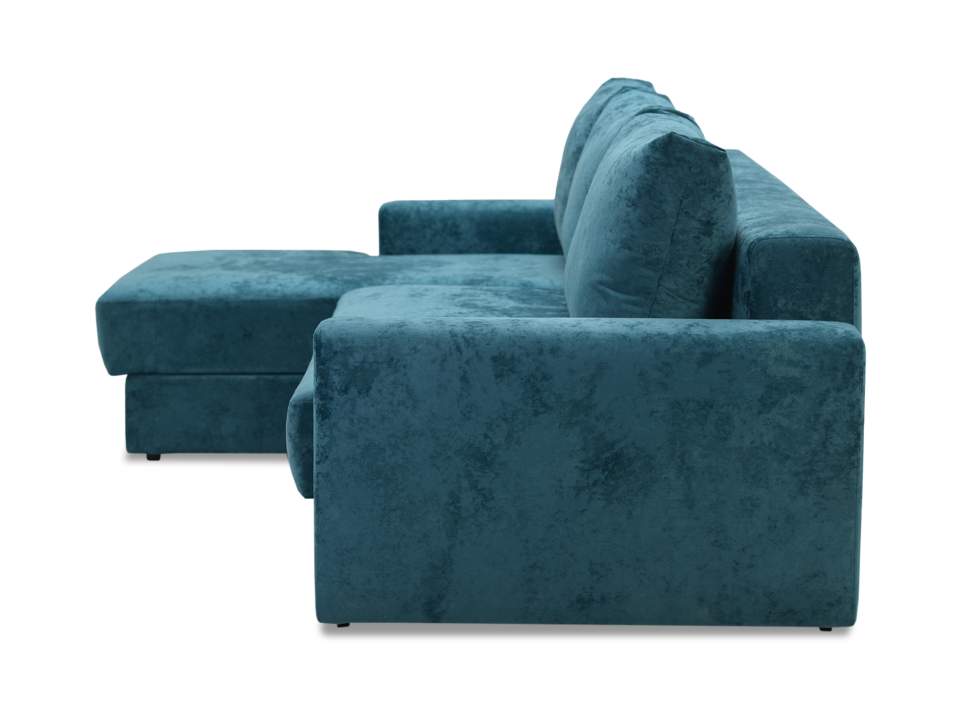 Угловой диван правый Вегас индиго велюр