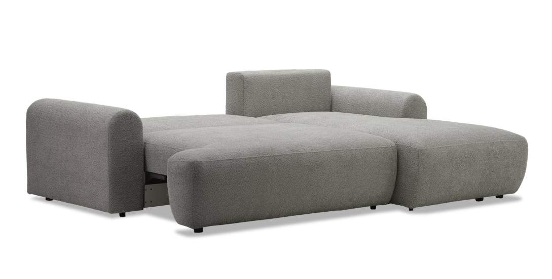 Угловой диван правый Кьянти Серо-коричневый шенилл