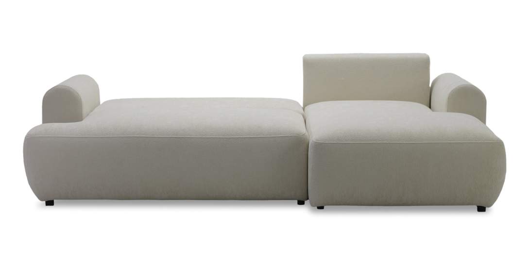 Угловой диван правый Кьянти Молочный шенилл