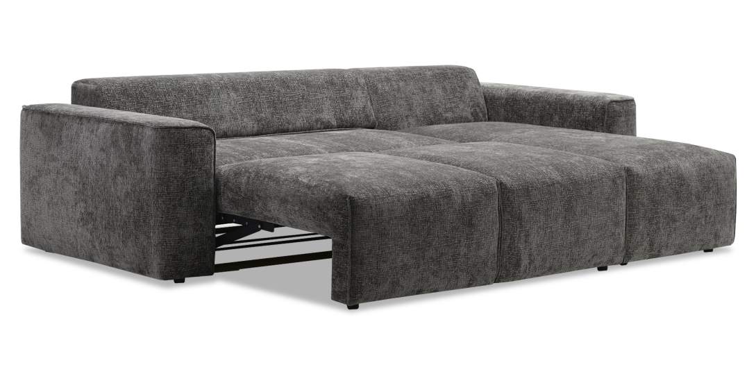 Угловой диван Матье Антрацитовый шенилл 