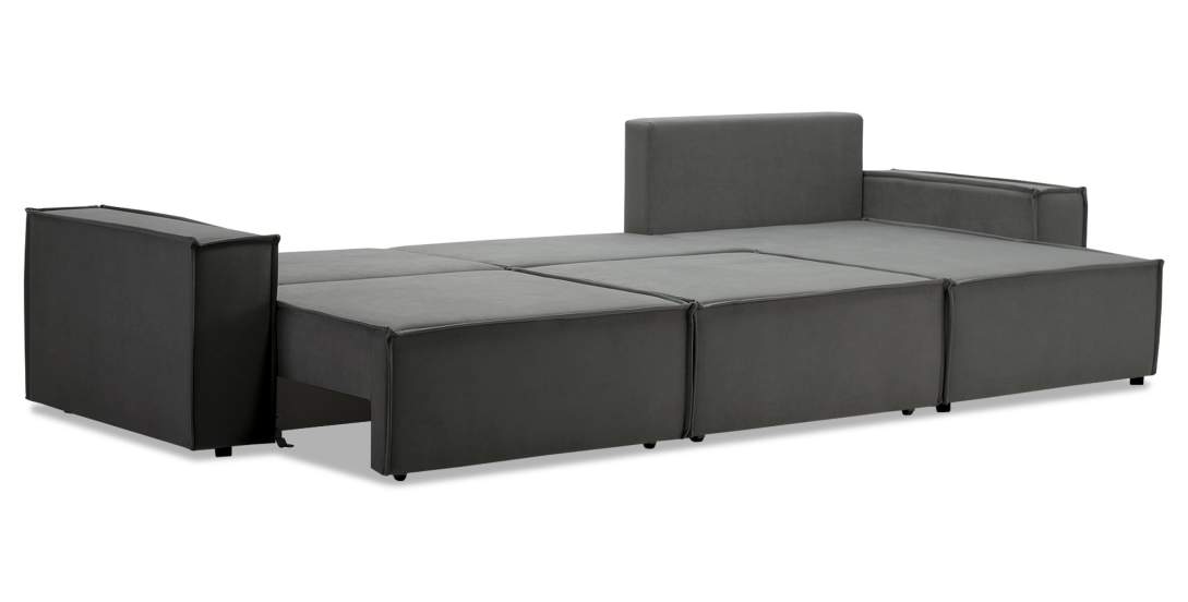 Угловой диван Фабио Max Серый велюр