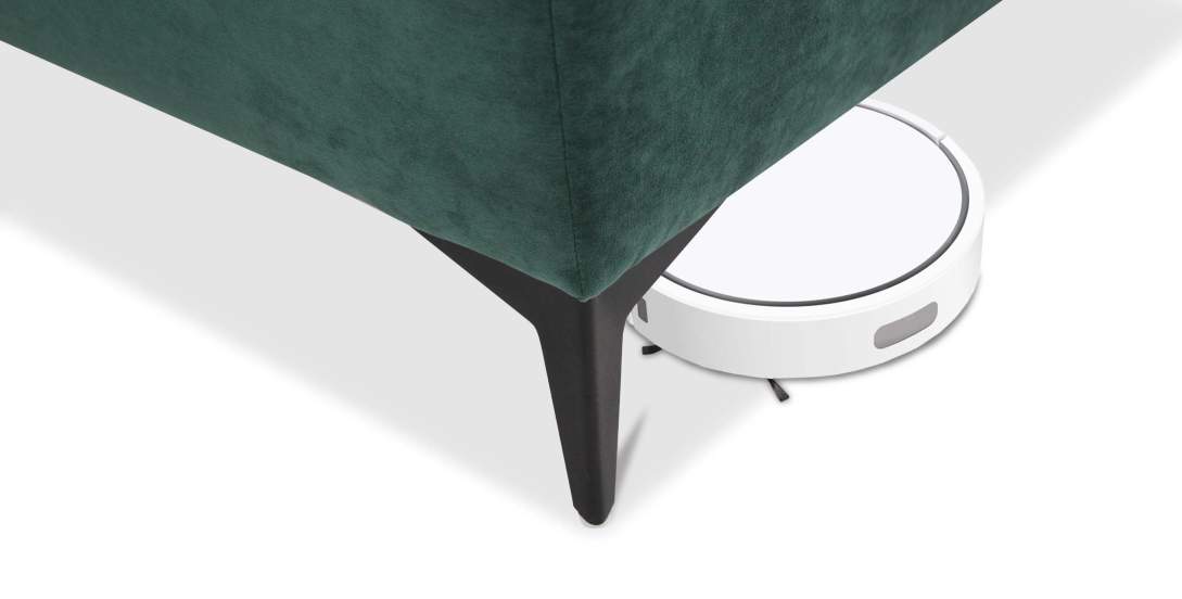 Угловая кушетка Тиволи 190 Изумрудный велюр