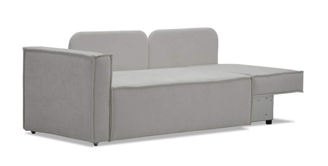 Прямой мини диван Бохо Жемчужный шенилл