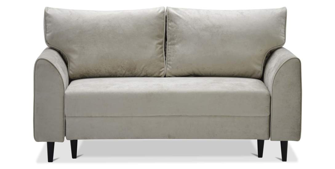 Прямой мини диван Касита 120 Жемчужно-бежевый велюр