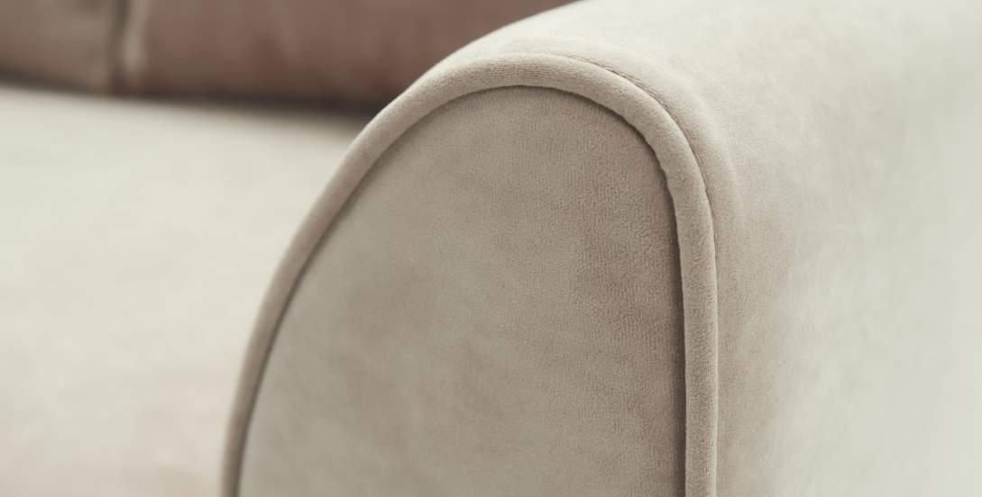 Прямой мини диван Касита 140 бежевый велюр