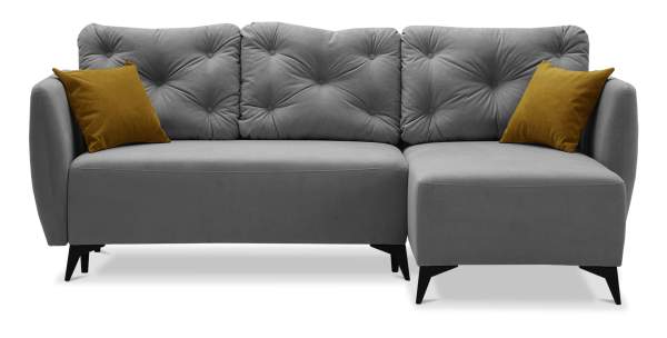 Угловой диван Тиволи Серый велюр Уцененный