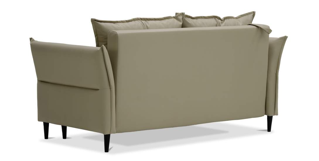 Прямой мини диван Лома 120 бежевая искусственная кожа