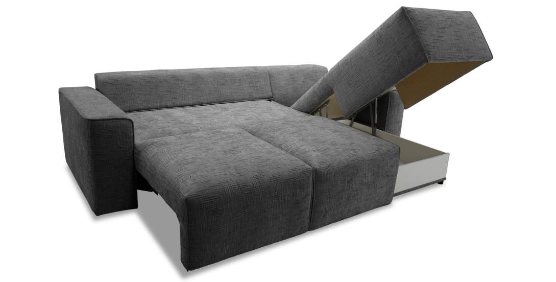 Угловой диван Матье Графитовый шенилл