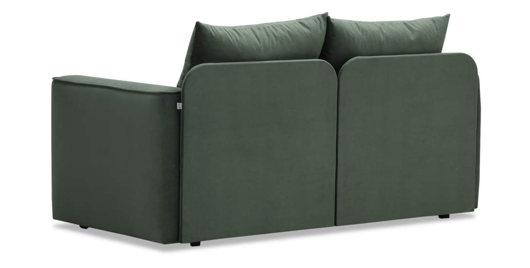 Прямой мини диван-кушетка Мокка Оливковый велюр 