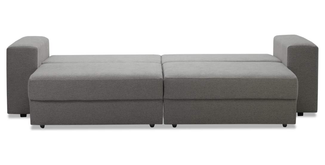 Прямой диван Рица Серо-фиолетовый меланж рогожка 