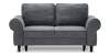 Прямой мини диван Гизела 140 серый велюр