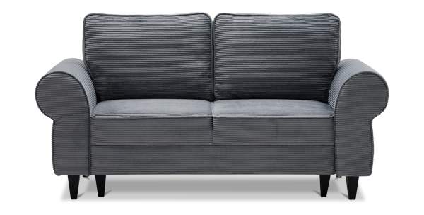Прямой мини диван Гизела 140 серый велюр