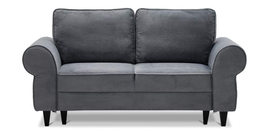 Прямой мини диван Гизела 140 серый велюр