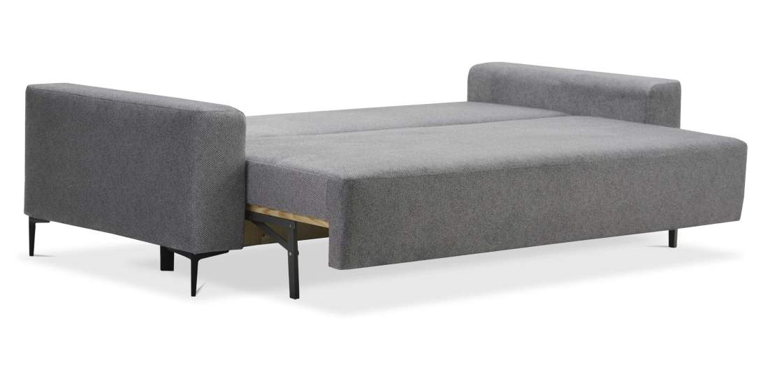 Прямой диван Вебер Жемчужно-серый велюр