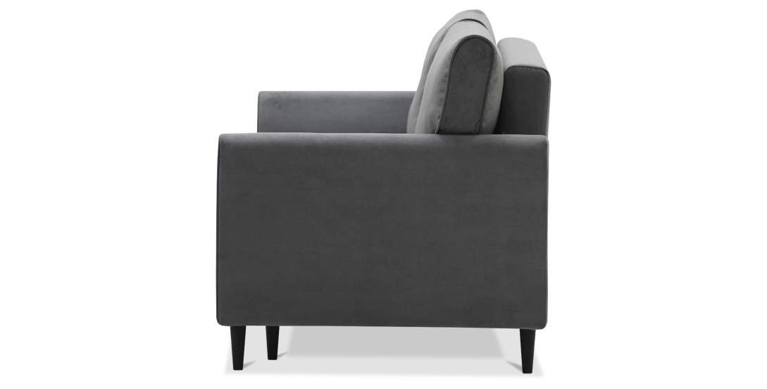 Прямой мини диван Касита 140 Серый велюр