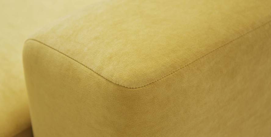 Угловой диван Вебер Горчичный велюр Уцененный