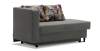 Угловая кушетка левая Иби Дымчатый серый велюр