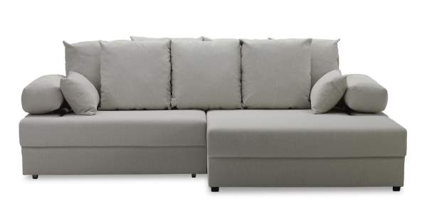 Угловой диван правый Трейд светло-бежевый велюр