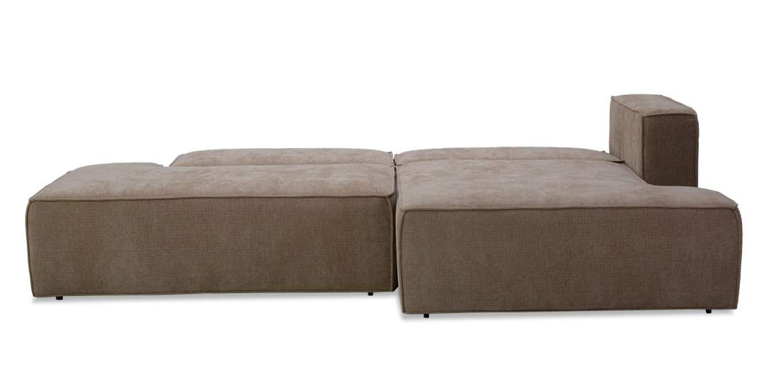 Угловой диван правый Рейф песочный шенилл