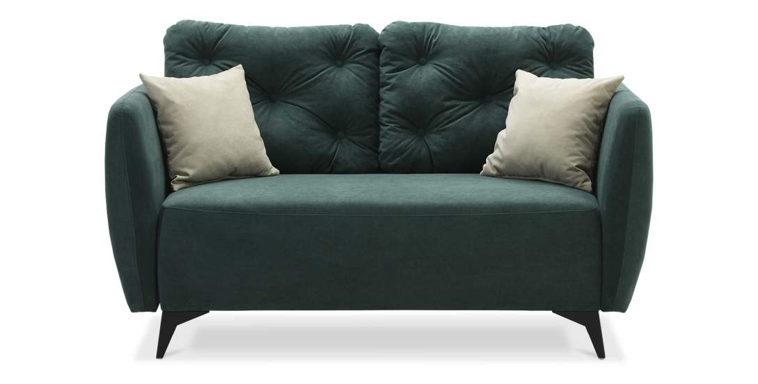 Прямой диван-кушетка Тиволи 120 Изумрудный велюр 