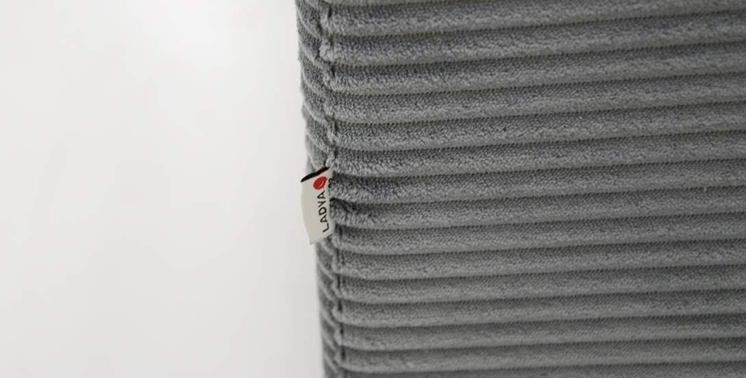 Угловой диван правый Тайлин Cтальной велюр