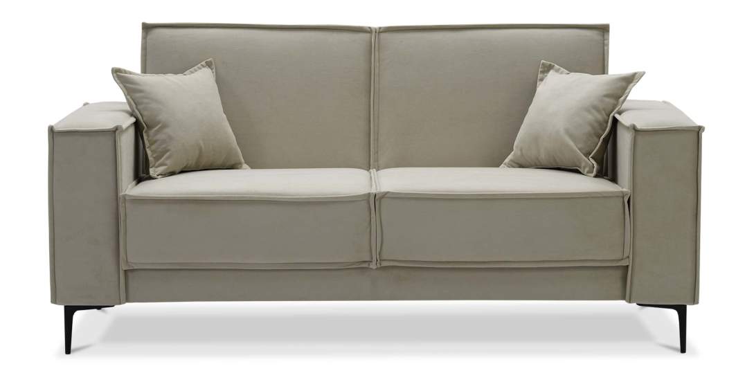 Прямой мини диван Авиньон Айвори велюр