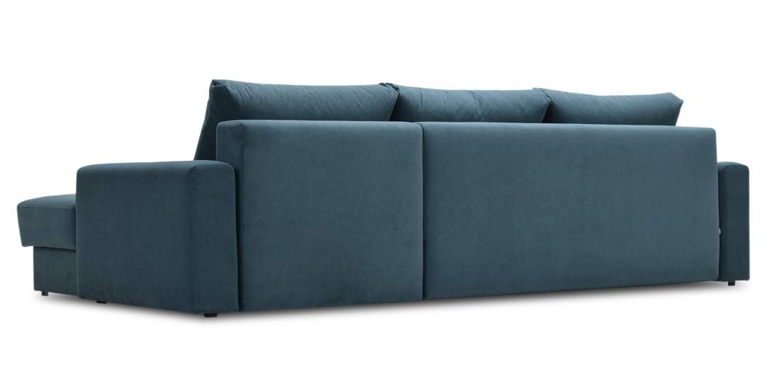 Угловой диван левый Вегас Индиго велюр