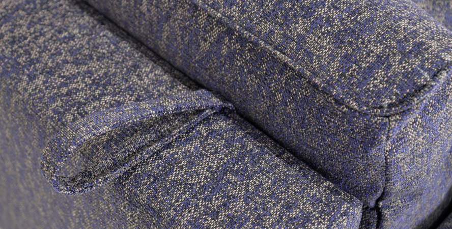 Прямой диван Авилла фиолетовая рогожка меланж