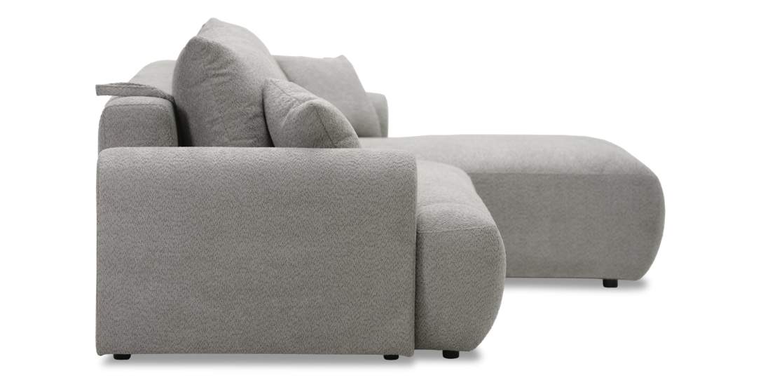 Угловой диван правый Кьянти Серо-коричневый шенилл