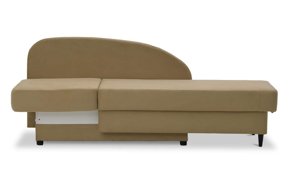 Угловая кушетка левая Иби бежевый велюр