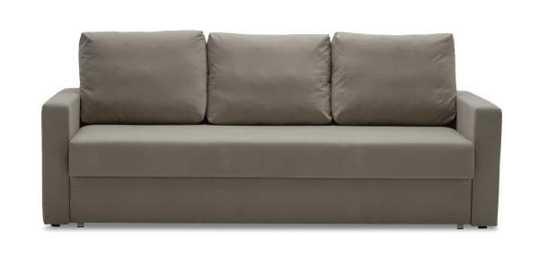 Прямой диван Мекс светло-коричневый велюр