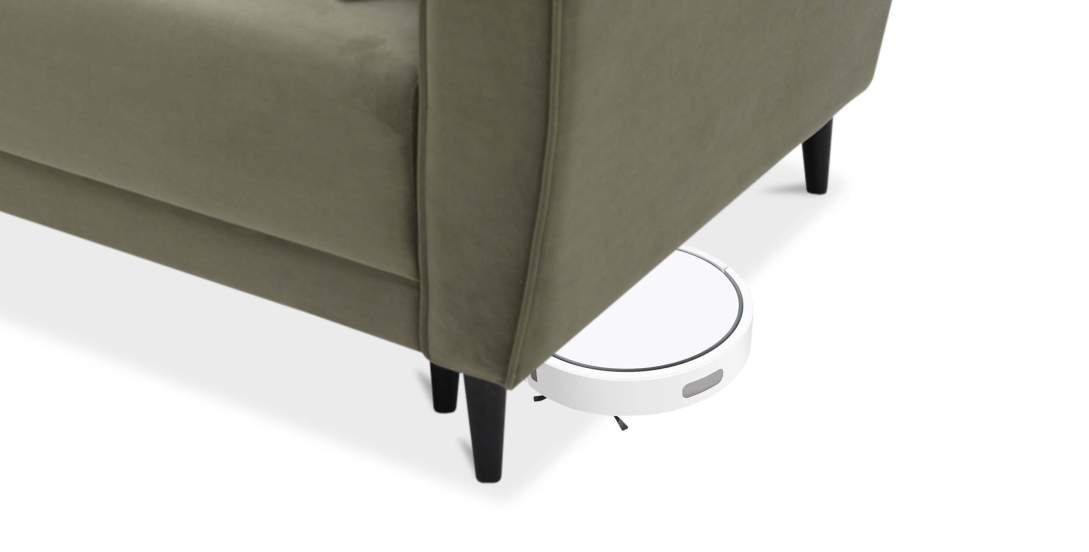 Прямой мини диван Калано 120 Хаки велюр