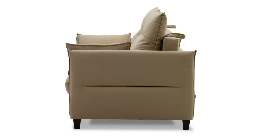 Прямой мини диван Палермо серый велюр