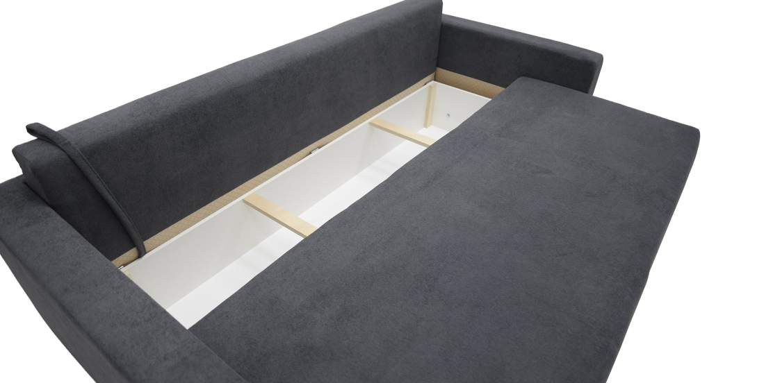 Прямой диван Мекс Графитовый букле