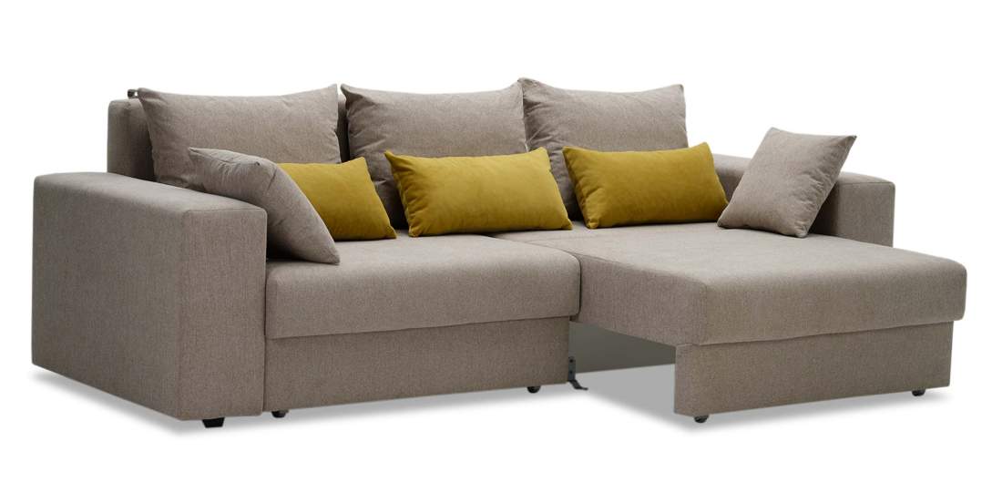 Прямой диван Майами Бежевый шенилл