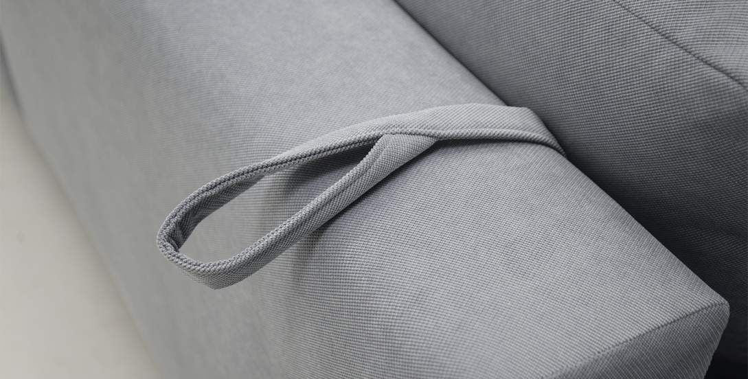 Угловой диван левый Белес Светло-серый велюр 