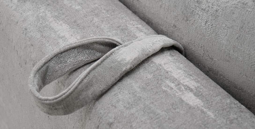 Прямой диван Тельда серый шенилл